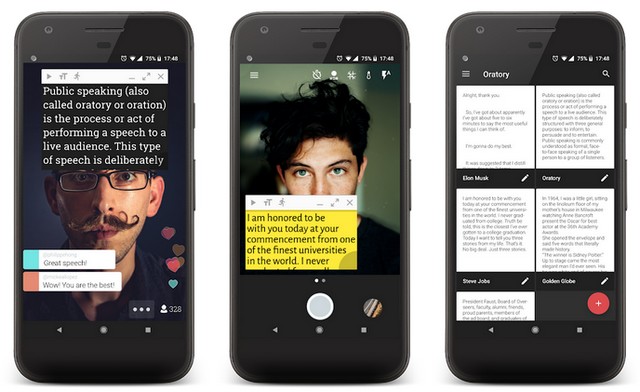 Oratory - teleprompter widget