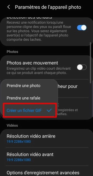 Comment créer des GIF avec l'appareil photo
