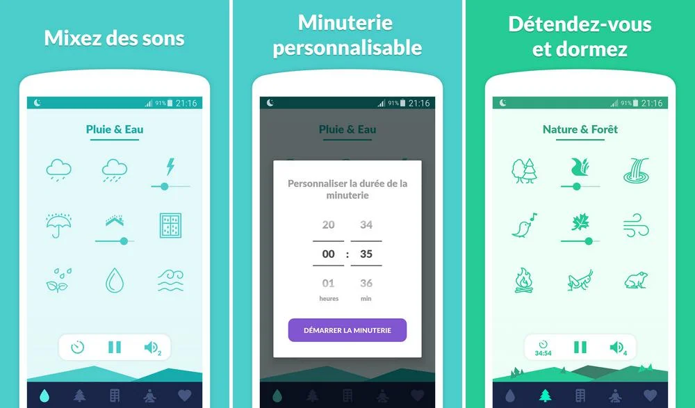 Sleepa - meilleure application de bruit blanc