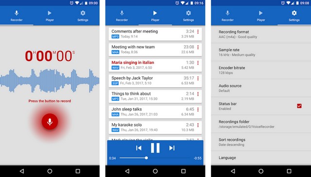 Splend Apps Voice Recorder