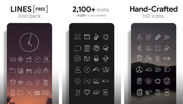 Lignes gratuites - Icon Pack