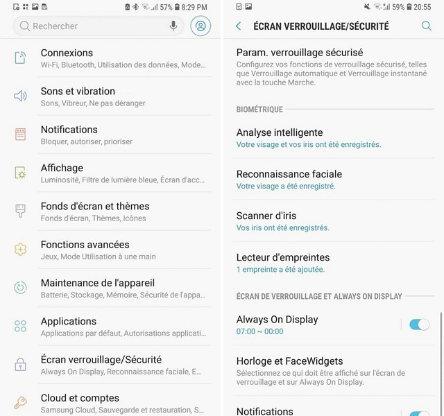 Personnaliser le Mode Always On Display sur Galaxy S8