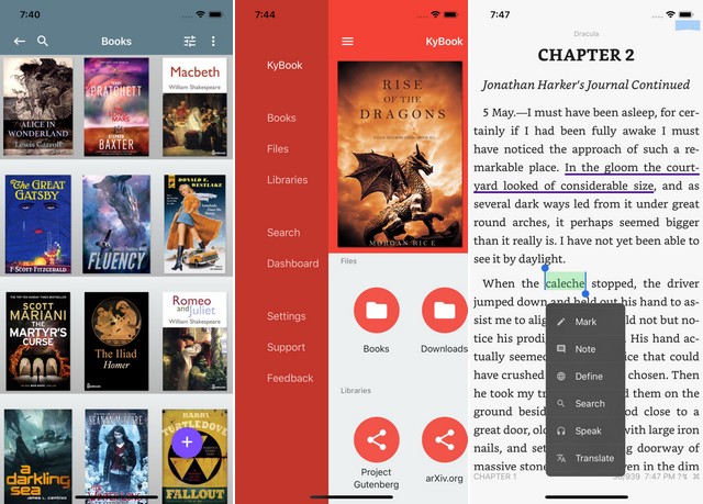 KyBook 2 - application pour lire des ebooks