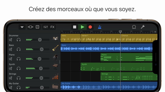 GarageBand - application de montage audio