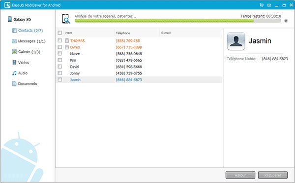 Laisser le programme analyser votre appareil