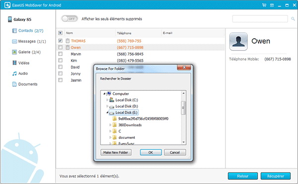 Récupérer des messages supprimés