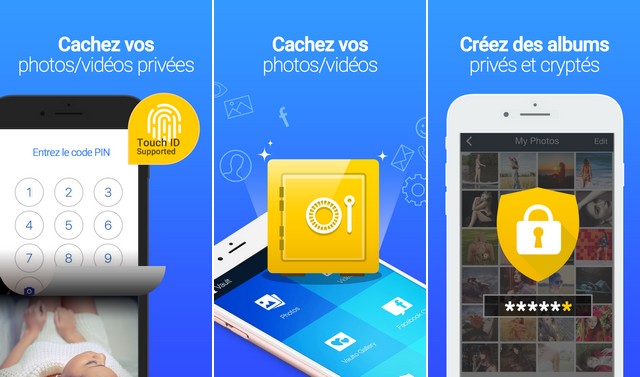 Coffre cache photos et vidéos