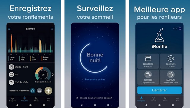 iRonfle - meilleure application d'analyse du sommeil