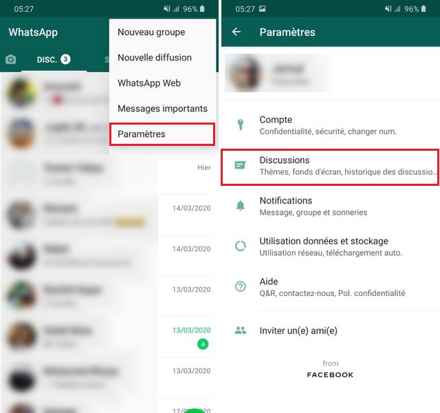 Activer le mode sombre sur WhatsApp