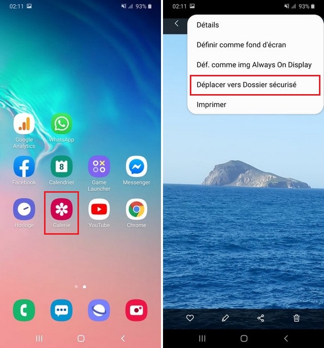 Comment utiliser le dossier sécurisé sur Samsung Galaxy S10