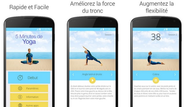 5 Minutes de Yoga - application pour faire du sport à la maison