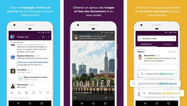 Slack - application pour travail à domicile