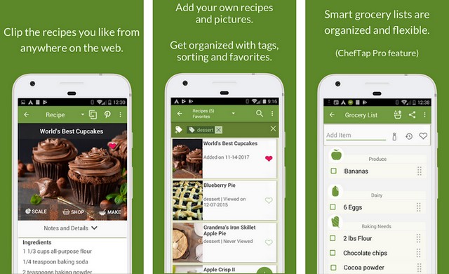 ChefTap - application de planification de repas