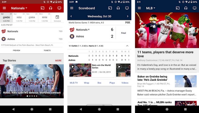 MLB - meilleur application de baseball pour Android