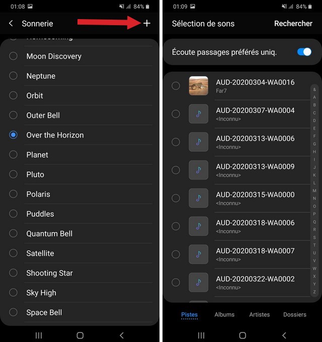 Sonnerie personnalisé sur Galaxy Note 10