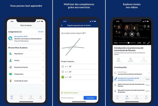 Khan Academy - application pour acquérir de nouvelles compétences