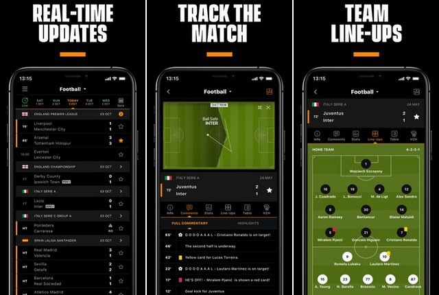 LiveScore - application de football européen