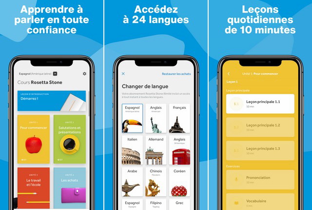 Rosetta Stone - application iPhone pour apprendre une langue