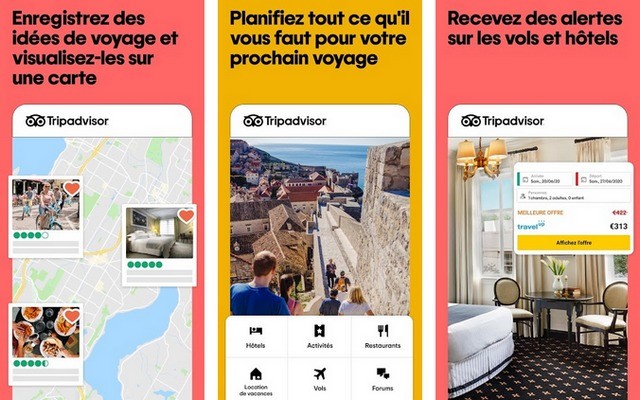 Tripadvisor - meilleure application pour réserver des hôtels