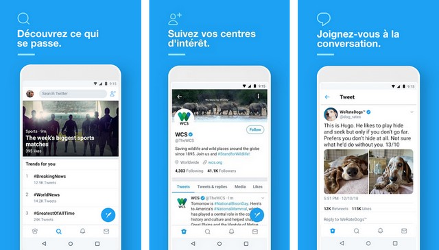 Twitter - meilleure application de réseaux sociaux