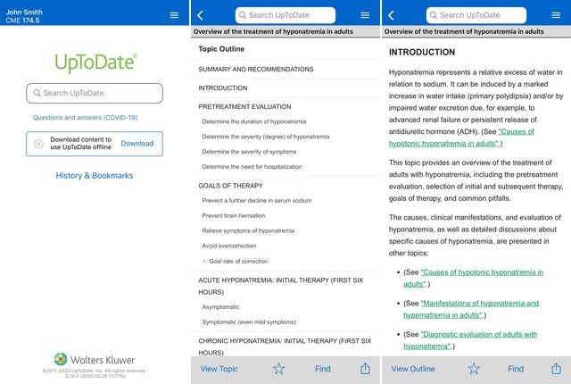 UpToDate - meilleure application médicales pour iPhone