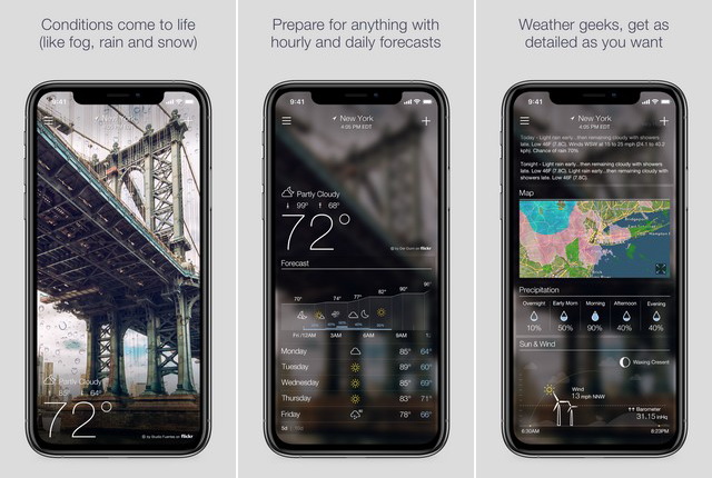 Yahoo Météo - meilleure application de voyage