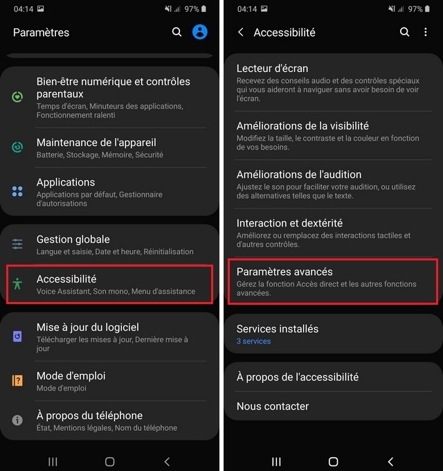 Activer la notification par flash sur Samsung Galaxy S20