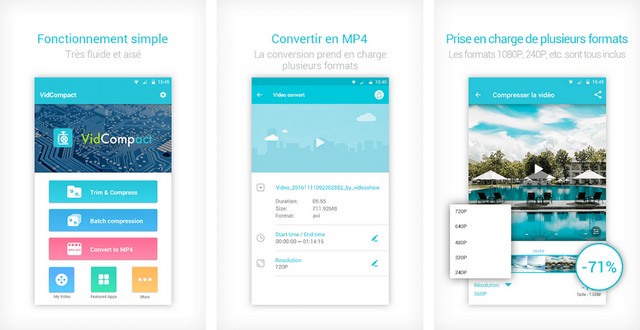 VidCompact - meilleur compresseur vidéo pour Android