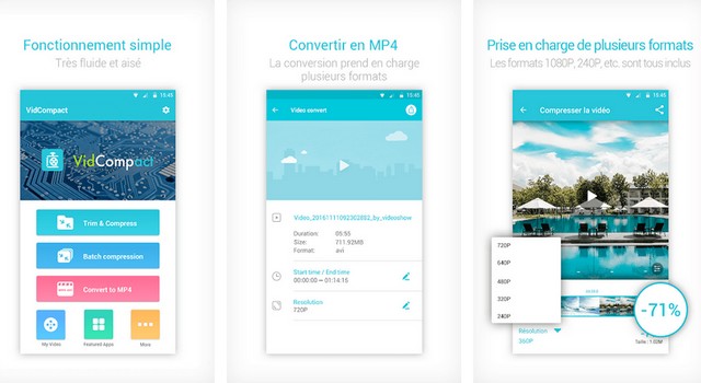 VidCompact - le meilleure application de conversion vidéo