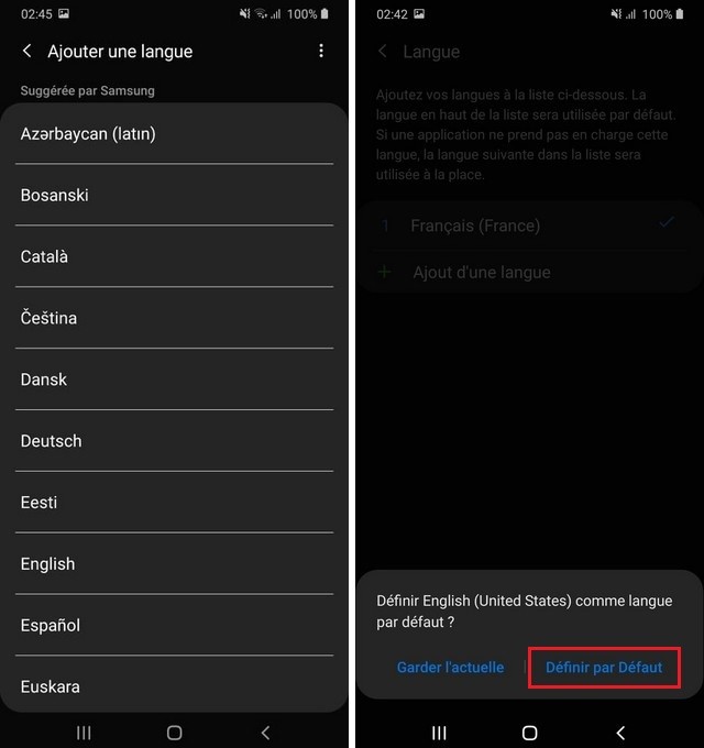 Changer la langue sur Samsung Galaxy A51