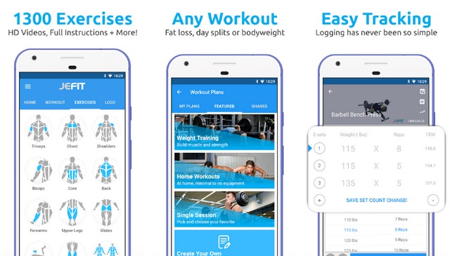 JEFIT - meilleure application de musculation