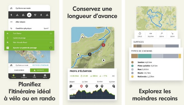 Komoot - meilleure application de randonnée