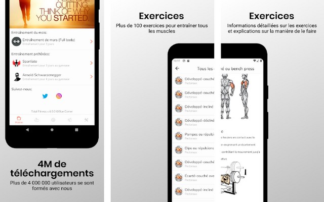 Total Fitness - meilleure application pour se mettre au sport