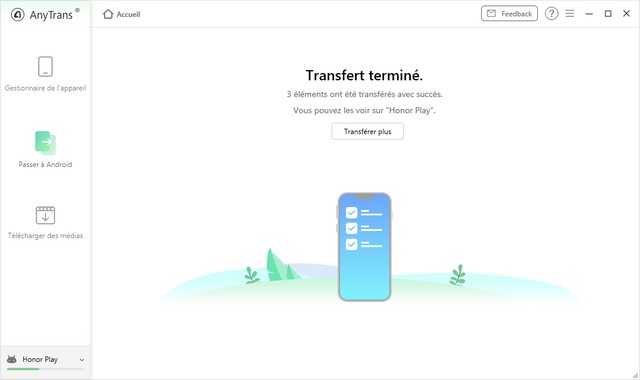 Transfert de contacts