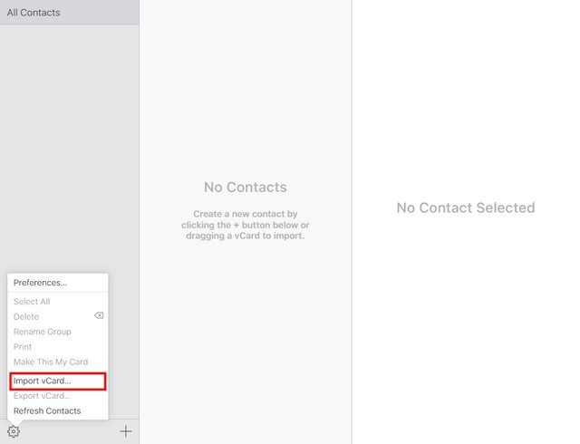 iCloud exporter vcard