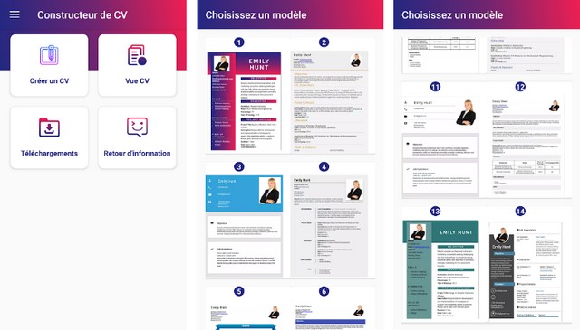 Curriculum Vitae - application Android pour écrire un CV