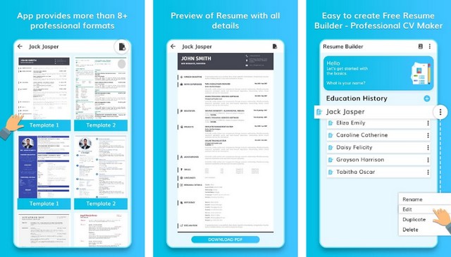 free resume builder app