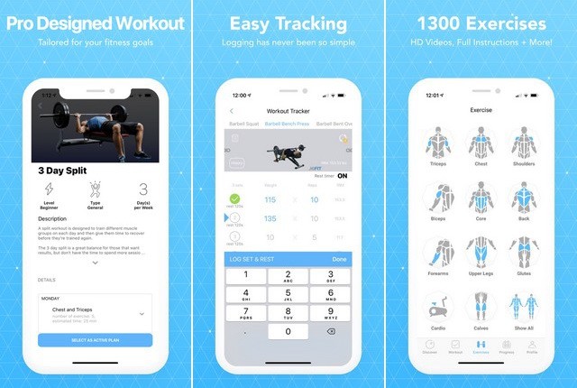 JEFIT Workout Planner - meilleure application de musculation