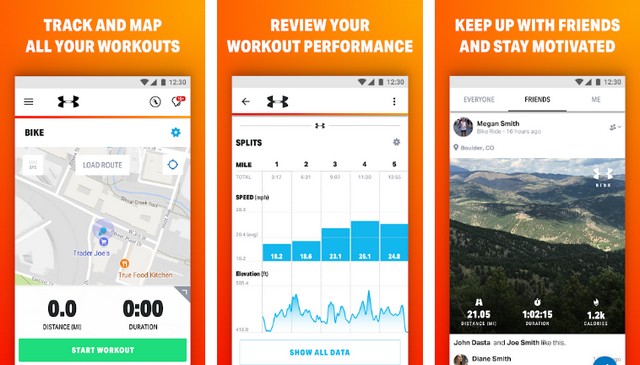 Map My Ride - application Android pour faire du vélo