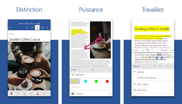 Microsoft Word - application Android pour écrire un CV