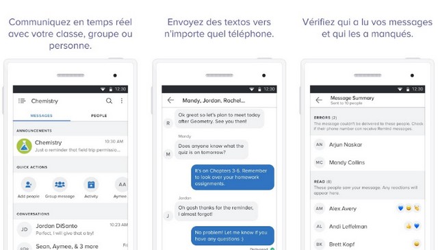 Remind - application Android pour les enseignants