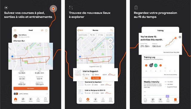 Strava - Application entraînement