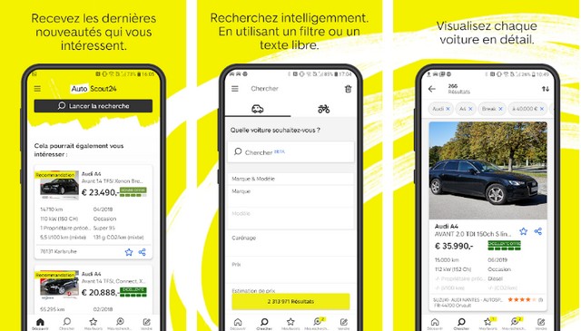 AutoScout24 - meilleures applications achat de voitures