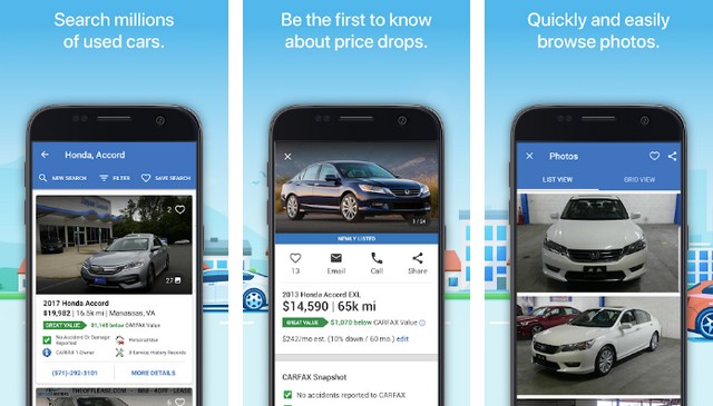 Carfax - meilleures applications achat de voitures