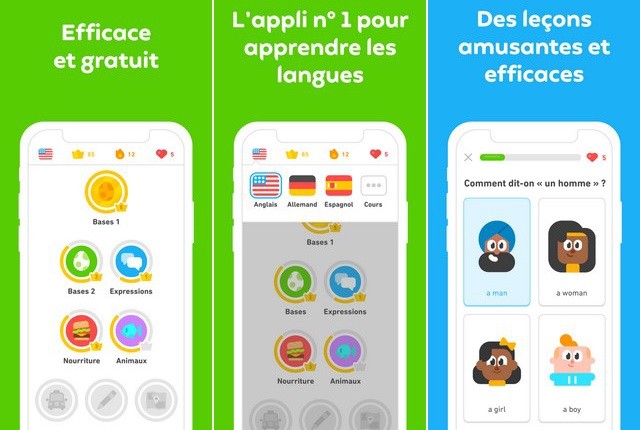 Duolingo - applications pour apprendre l'espagnol