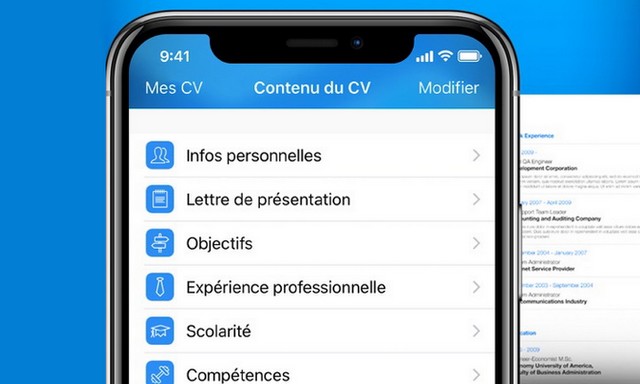 Les meilleures applications de création de CV sur iPhone