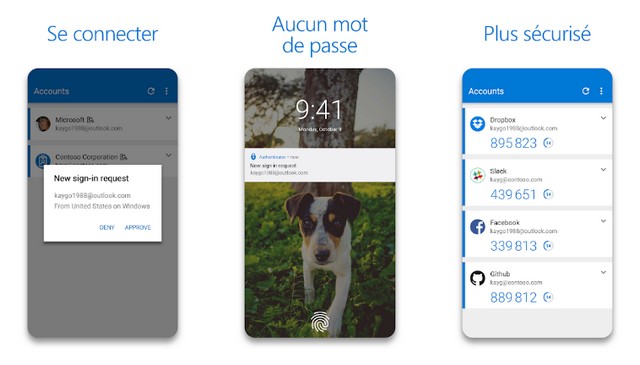 Microsoft Authenticator - application authentification à deux facteurs
