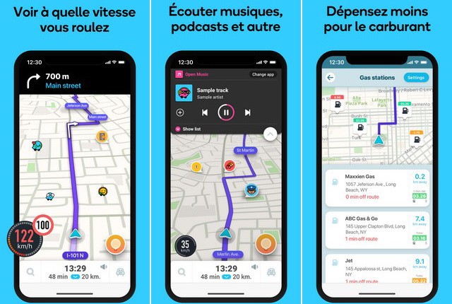 Navigation Waze - meilleure application Apple CarPlay