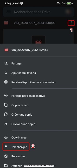 Récupérer vidéo supprimée Android via Google Drive