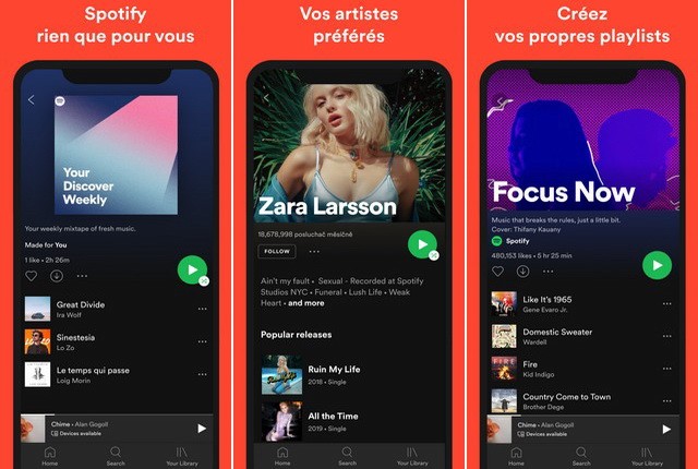 Spotify - application Apple CarPlay pour iPhone